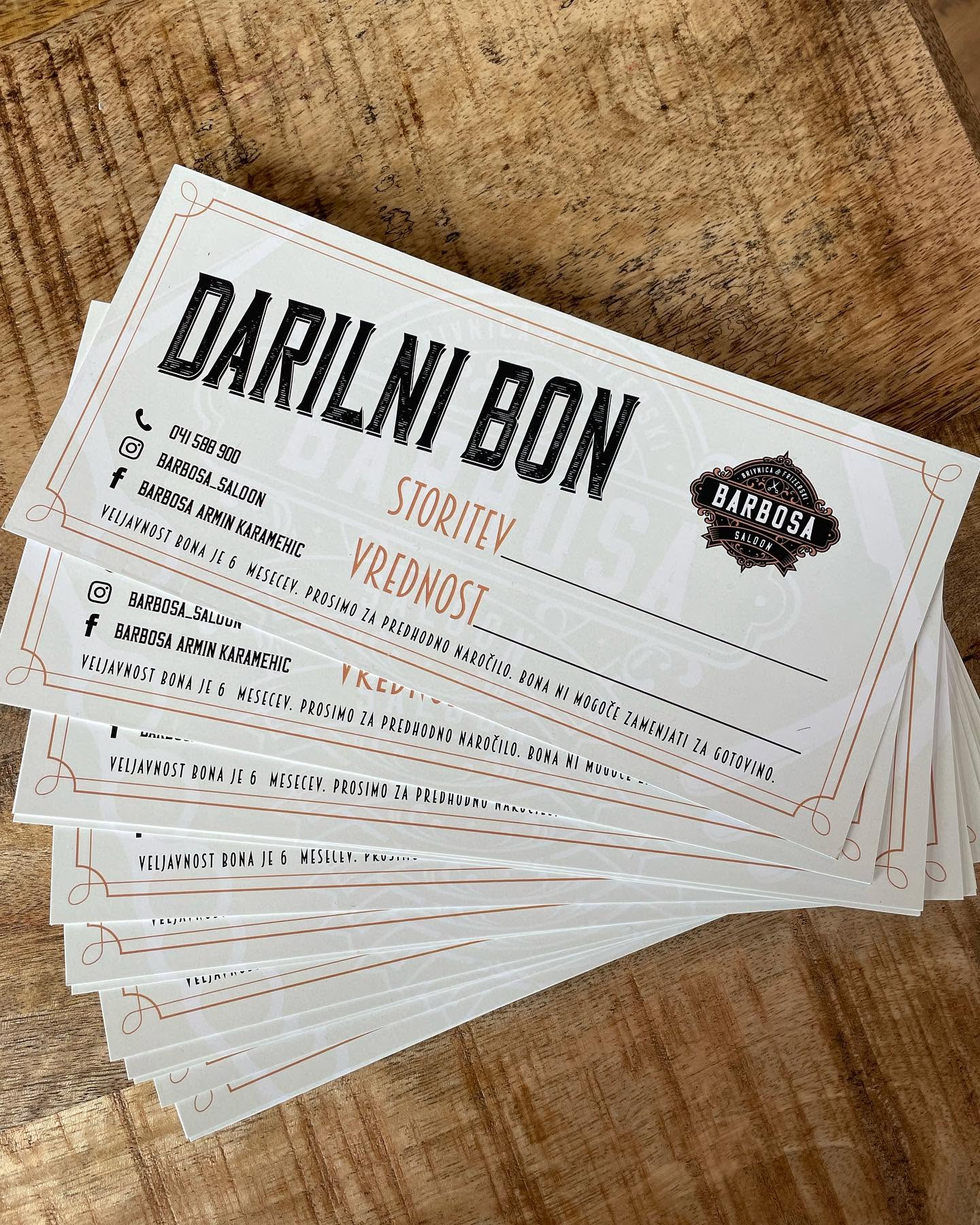 Darilni boni Barbosa Saloon